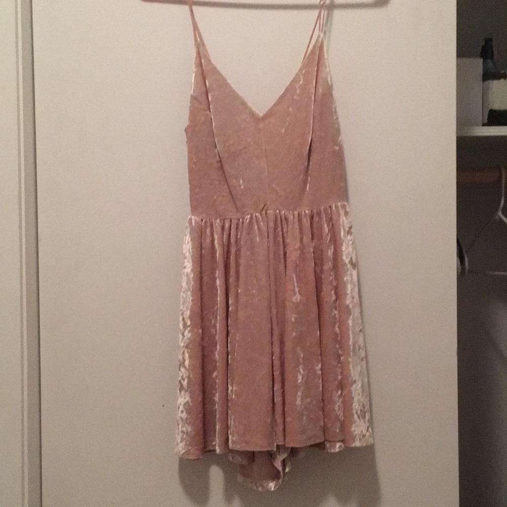 Light pink velour romper
